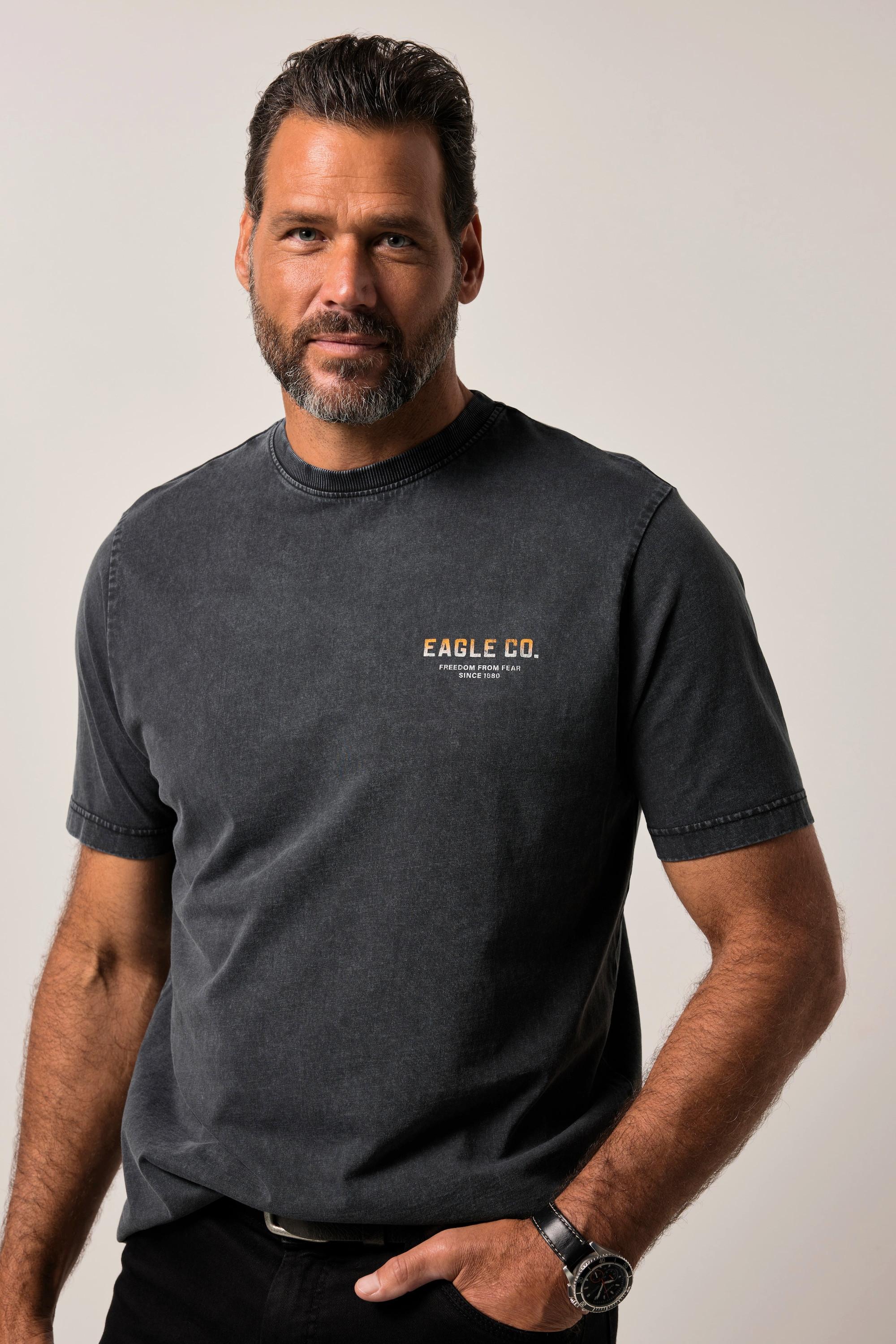 JP1880 Halbarm Rückenprint Vintage Look T-Shirt  