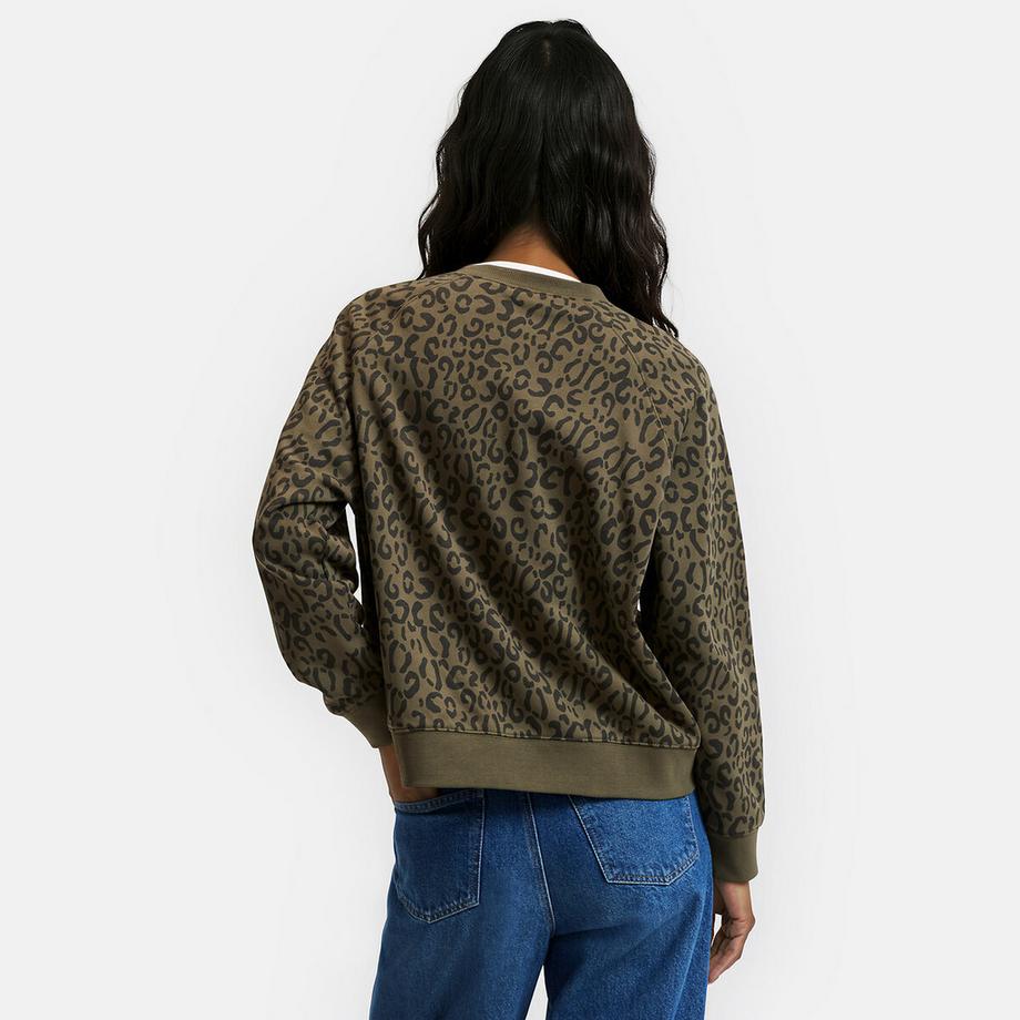 La Redoute Collections Rundhals-Sweatshirt mit Leopardenmuster  