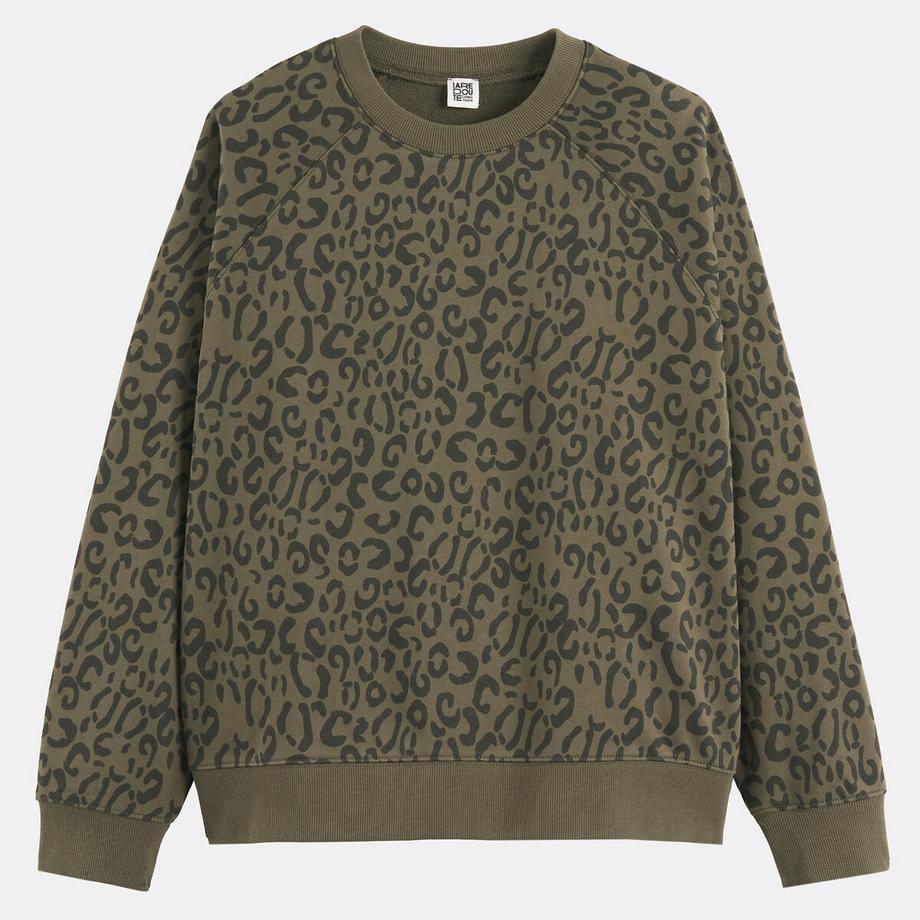 La Redoute Collections Rundhals-Sweatshirt mit Leopardenmuster  