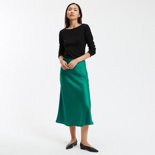 La Redoute Collections  Jupe évasée longue en satin mat 