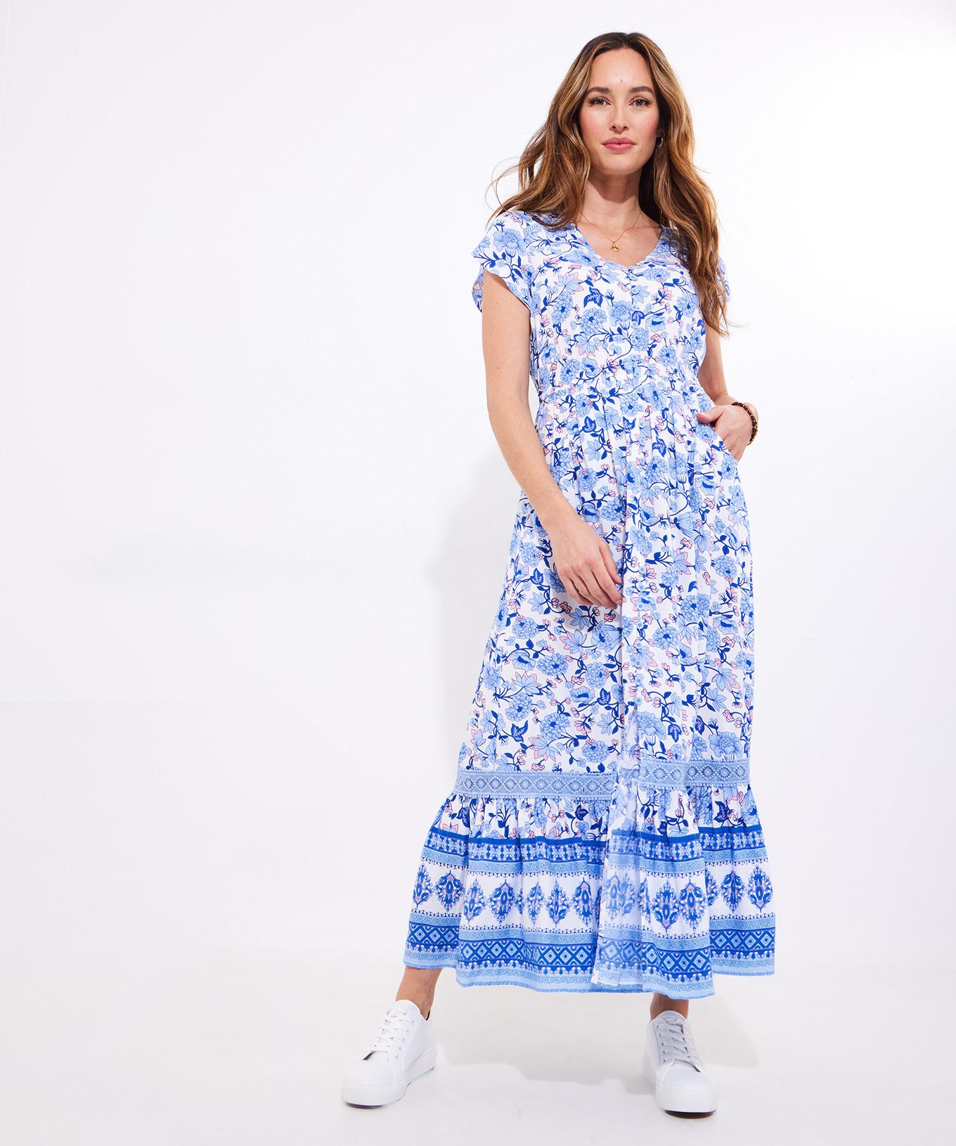 Joe Browns  Maxi mit floralem Spitzenbesatz 