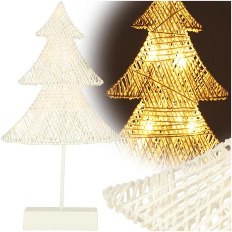 Pricenet Decorazione per albero di Natale da 39 cm 10 LED giallo caldo alimentato a batteria  