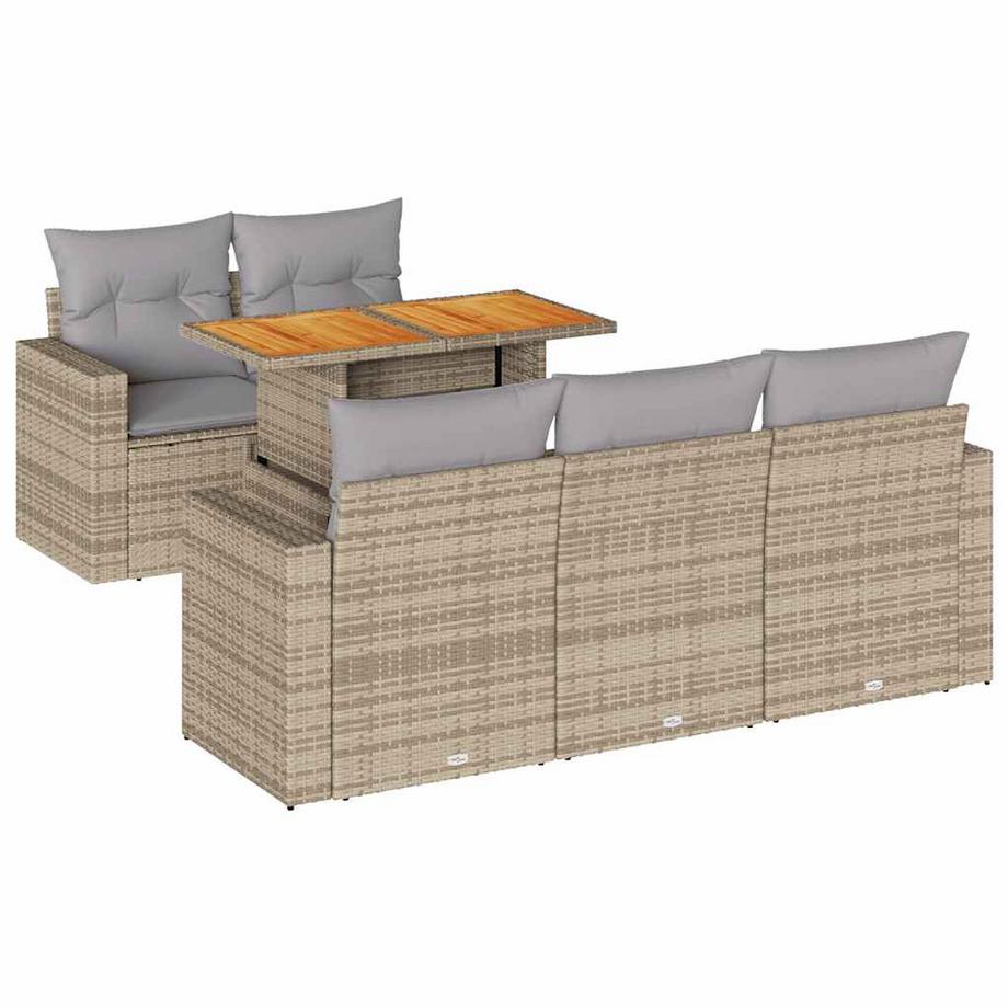 Ensemble de canapés de jardin rotin synthétique
