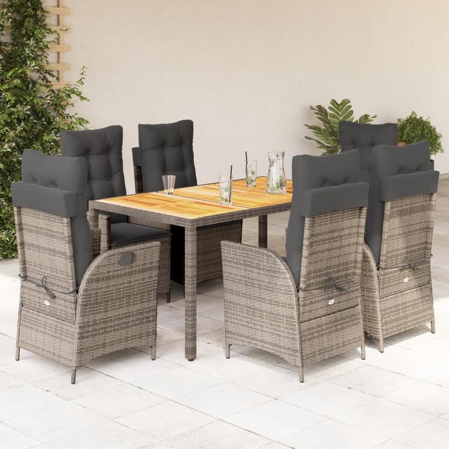 VidaXL set da pranzo da giardino Polirattan  