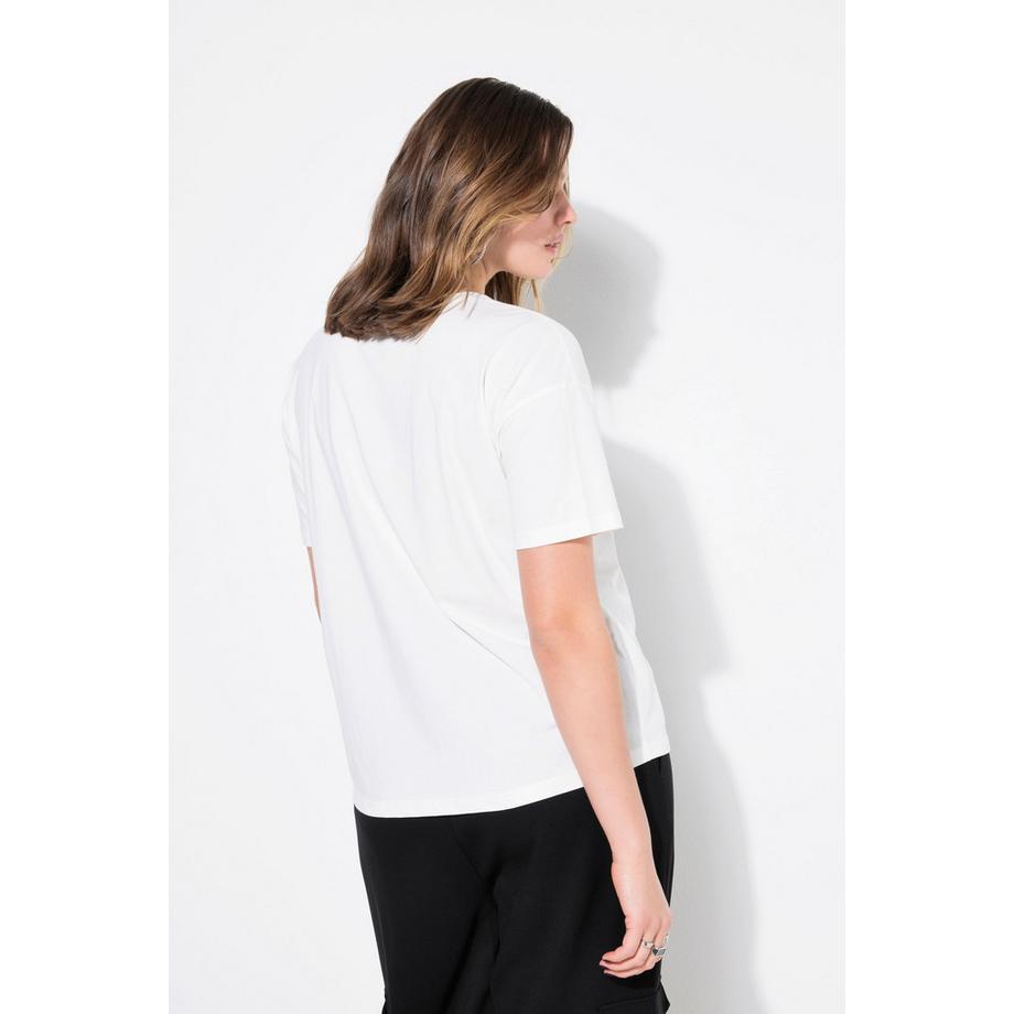 Studio Untold T-shirt oversize con scritta argentata  