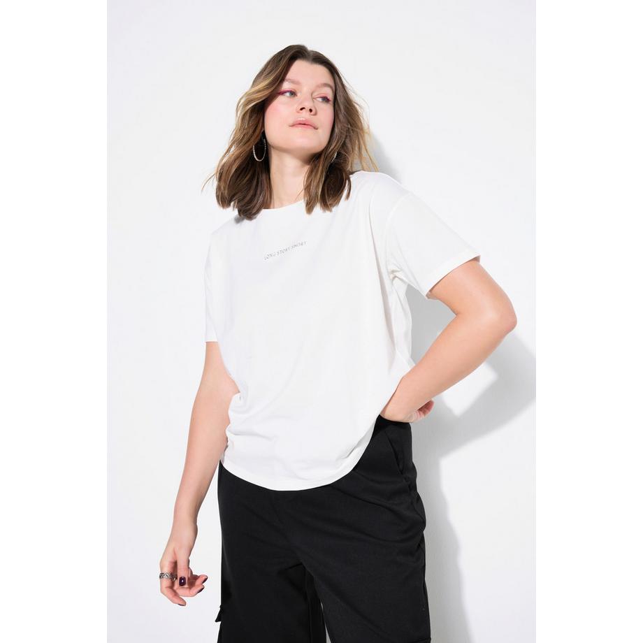Studio Untold T-shirt oversize con scritta argentata  