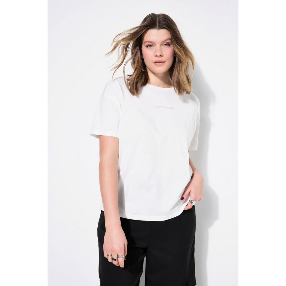 Studio Untold T-shirt oversize con scritta argentata  