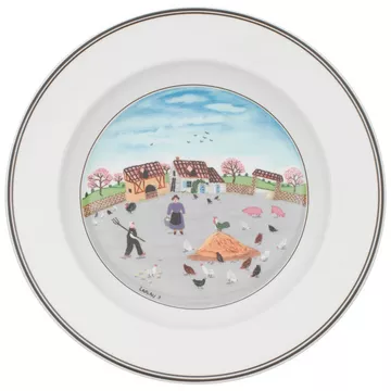 Assiette creuse Basse cour Design Naif