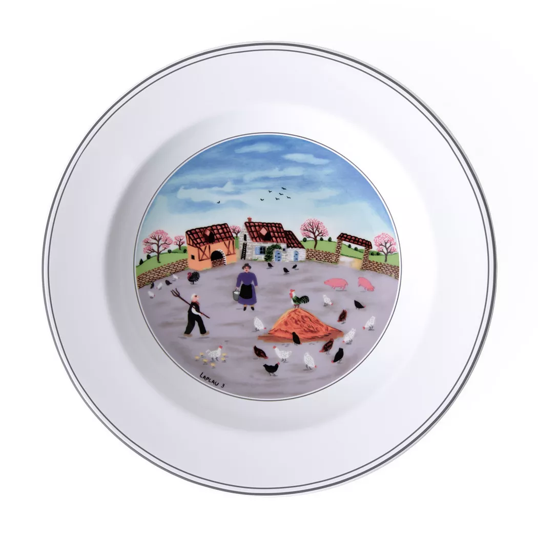 Villeroy & Boch Suppenteller "Suppenteller Hühnerhof Design Naif ø 21 cm bunt"