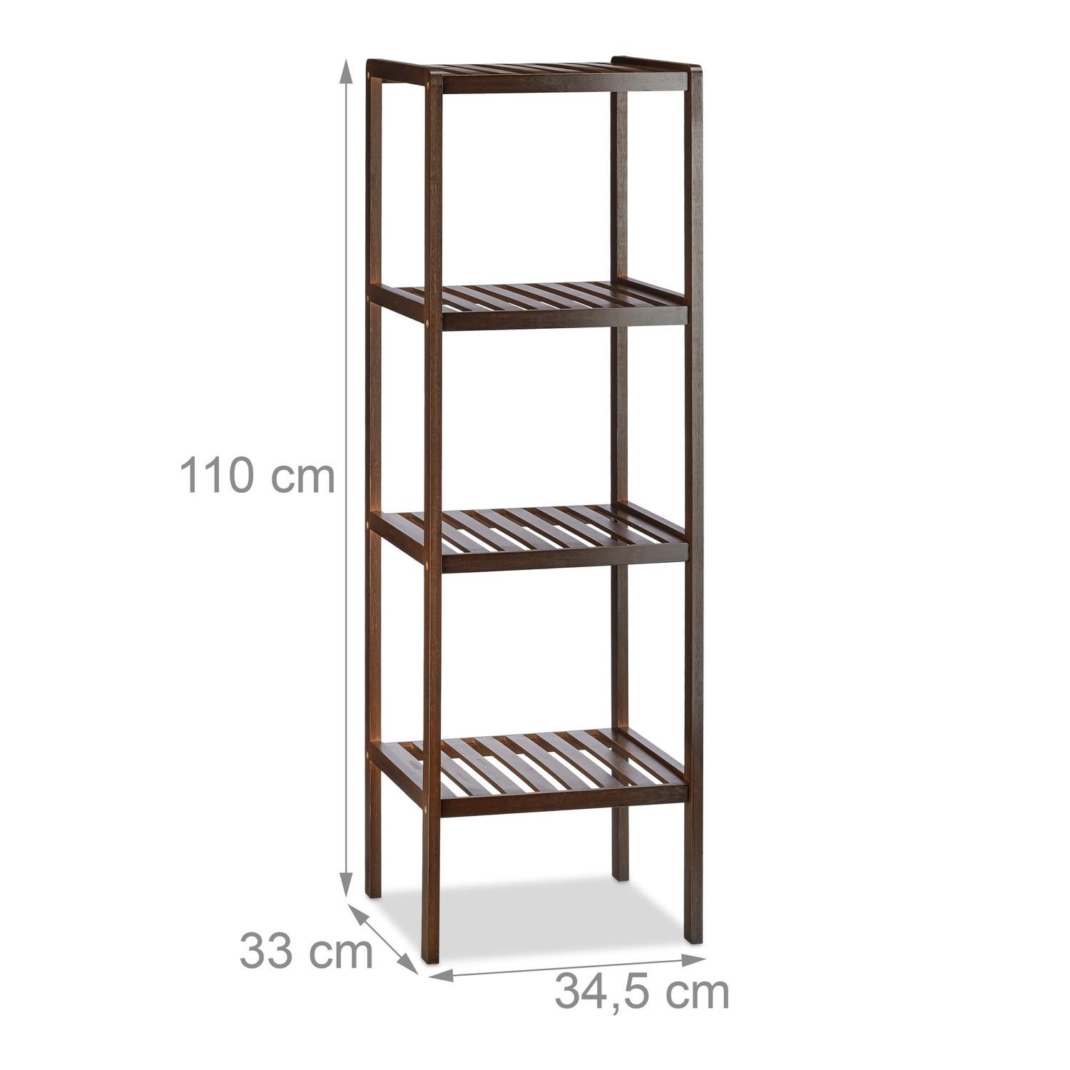 B2X Badezimmerregal Bambus dunkelbraun  