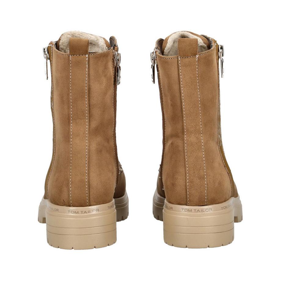 TOM TAILOR Bottines à Lacets avec Fermeture Éclair Latérale  