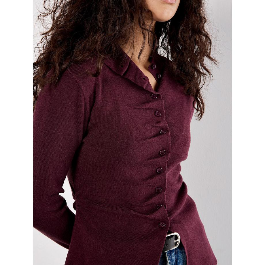 APRICOT Knopfleiste mit Falten Strickoberteil  