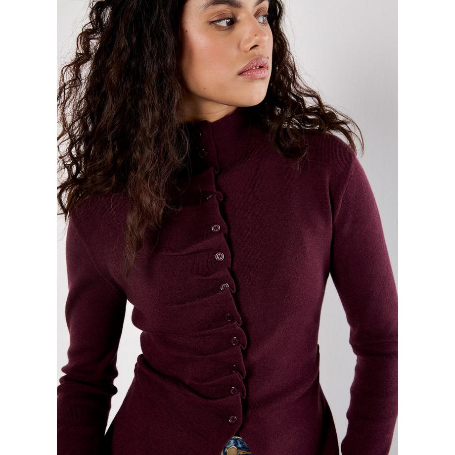 APRICOT Knopfleiste mit Falten Strickoberteil  
