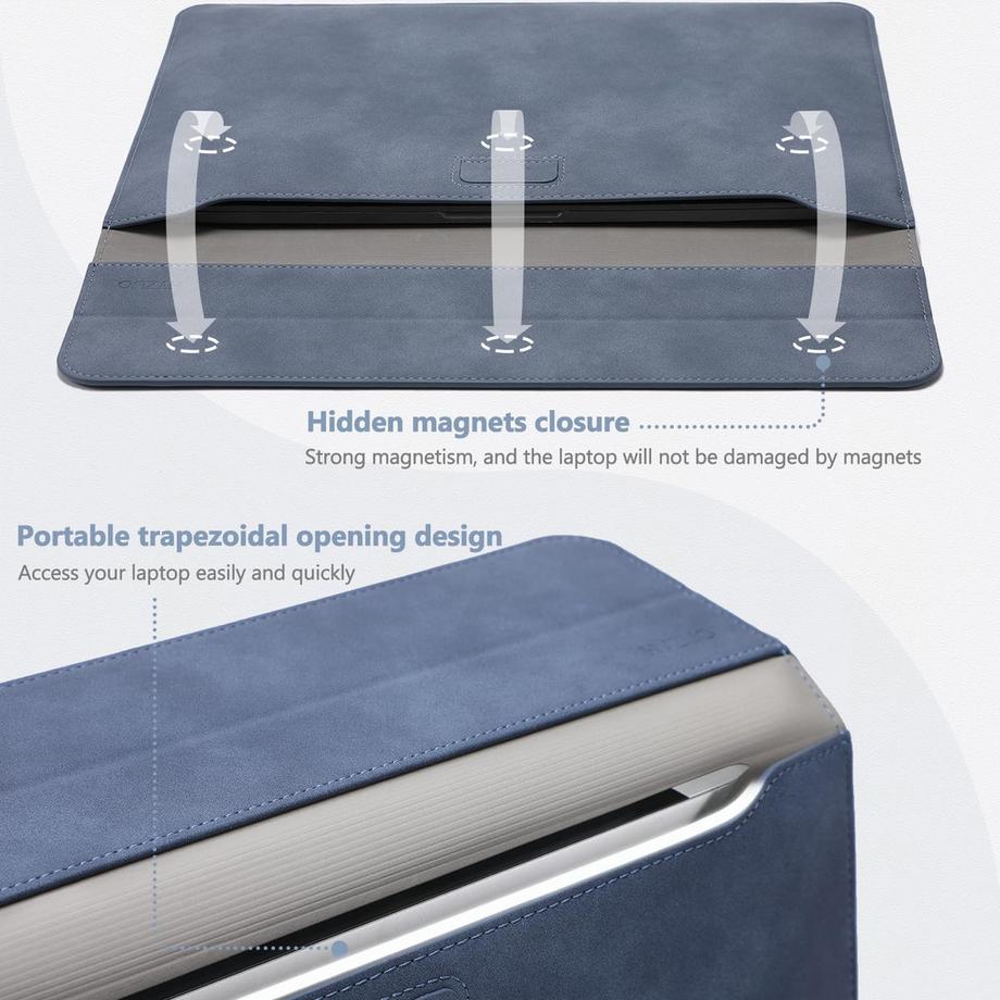 Only-bags.store Pochette pour ordinateur portable avec fonction de support  