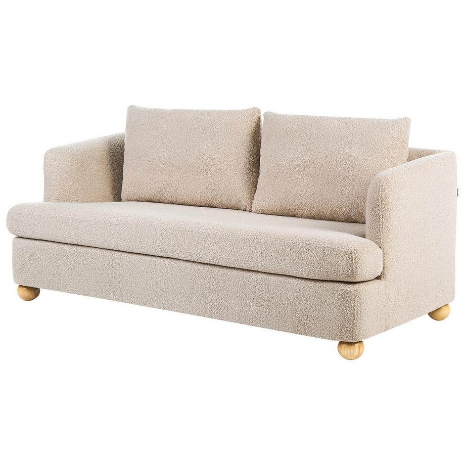 Beliani Canapé 3 places en Bouclé Scandinave RATTVIK  
