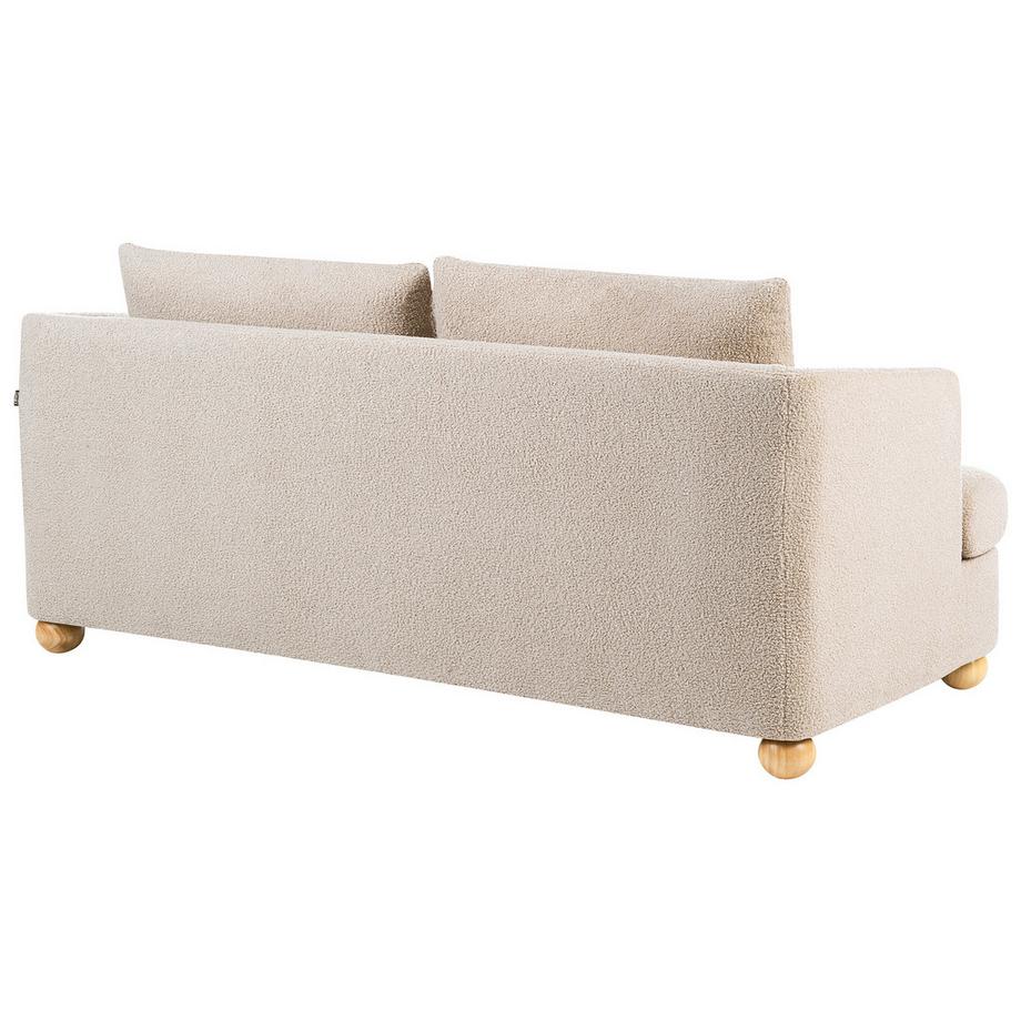 Beliani Canapé 3 places en Bouclé Scandinave RATTVIK  