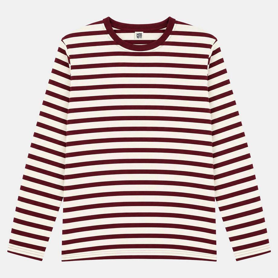 La Redoute Collections Maglietta a maniche lunghe a righe con collo tondo  