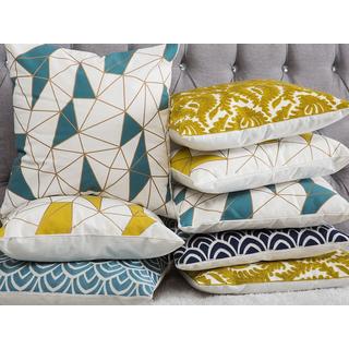 Beliani Dekokissen 2er Set aus Baumwolle Modern CLARKIA  