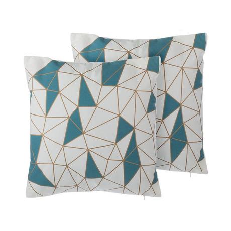 Beliani Dekokissen 2er Set aus Baumwolle Modern CLARKIA  