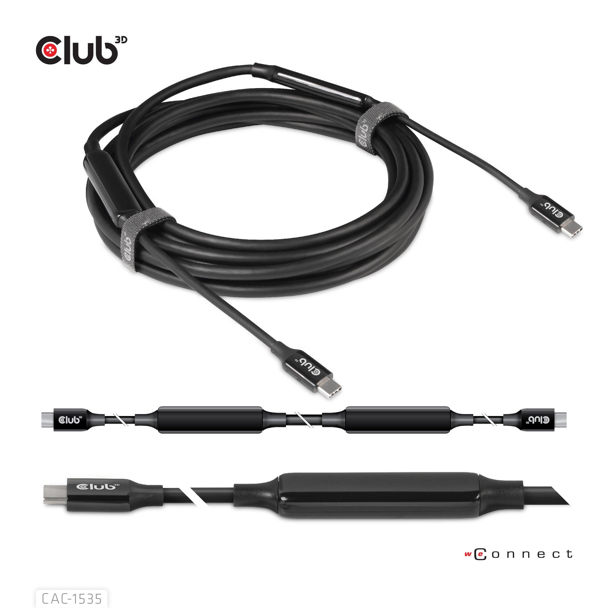 Club3D  CAC-1535 câble USB 5 m USB 3.2 Gen 2 (3.1 Gen 2) USB C Noir 
