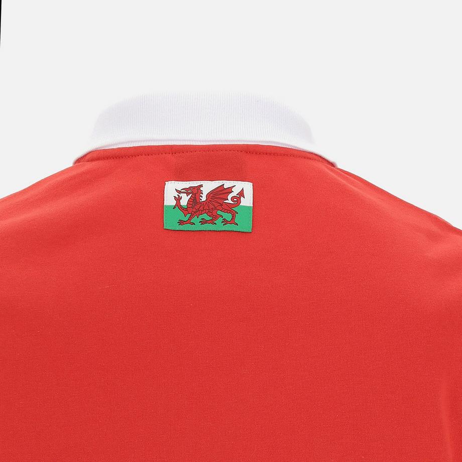 macron Wales Rugby XV Merch Polo Maniche Corte  