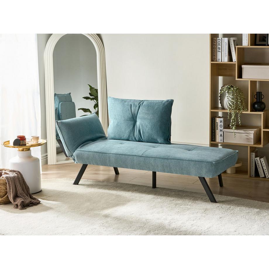 Beliani Linksseitige Chaiselounge aus Stoff Modern ROCAMADOUR  