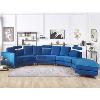 Beliani Halbrundes Sofa aus Samtstoff Modern ROTUNDE  