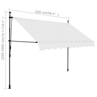 VidaXL Auvent rétractable tissu  