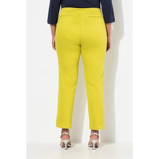 Ulla Popken Pantaloni Nervature Gamba Aderente Vita Elastica Spacchi  