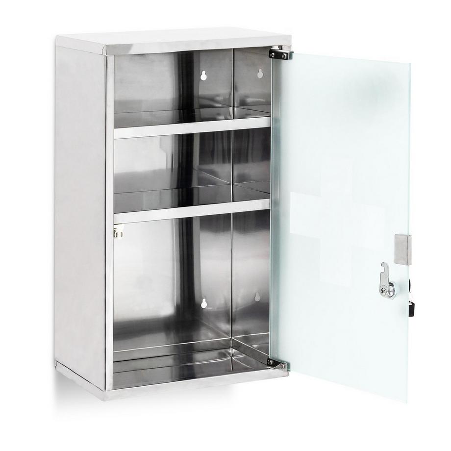 B2X Medikamentenschrank EMERGENCY Edelstahl XL  