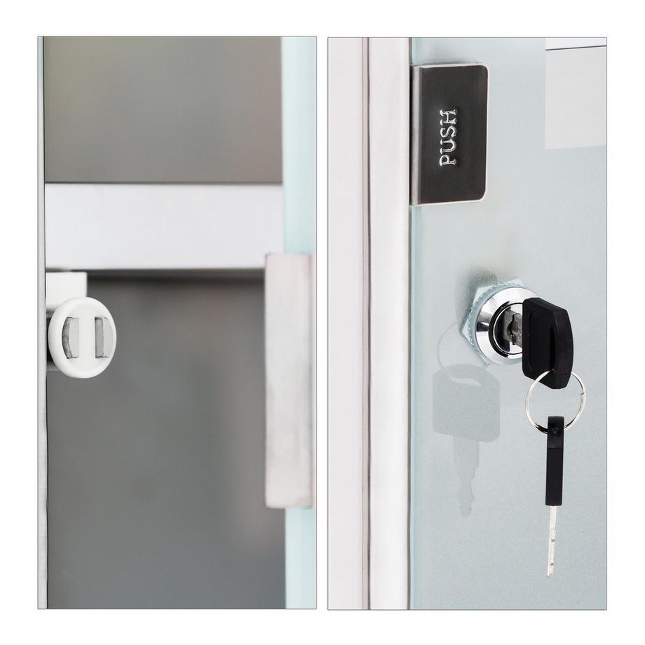 B2X Medikamentenschrank EMERGENCY Edelstahl XL  