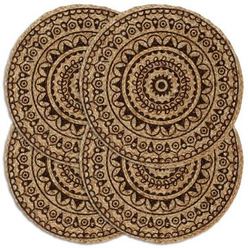 Napperons  pcs rond jute jute