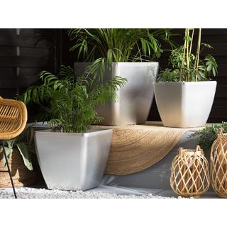 Beliani Lot de 2 pots de fleurs en Fibre d'argile Moderne ASTRAS  