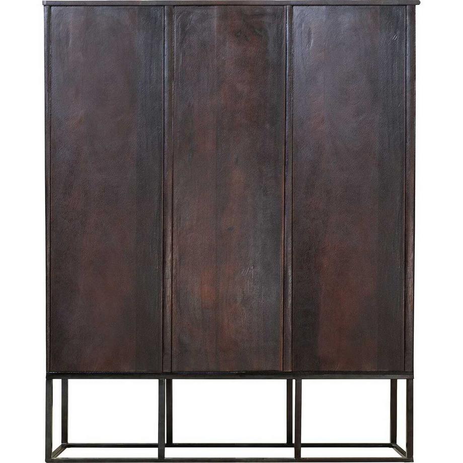 mutoni Armoire Hieroglyph Mango brun foncé 120x135  