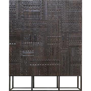 Armoire Hieroglyph Mango brun foncé 120x135