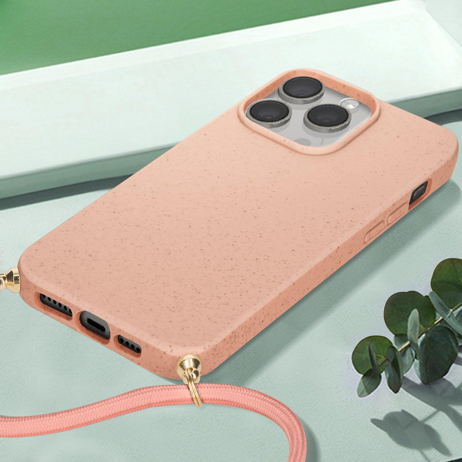 Avizar  Coque Cordon iPhone 15 Pro Rose 