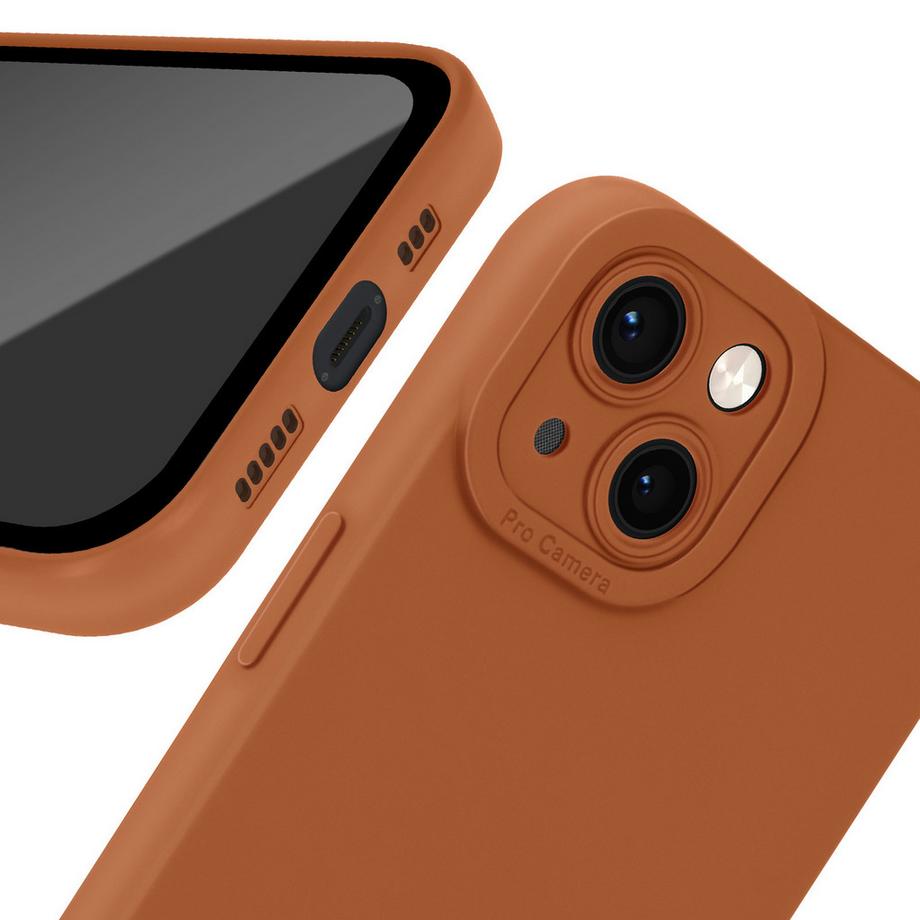 Avizar  Coque iPhone 13 Souple Mat Marron 