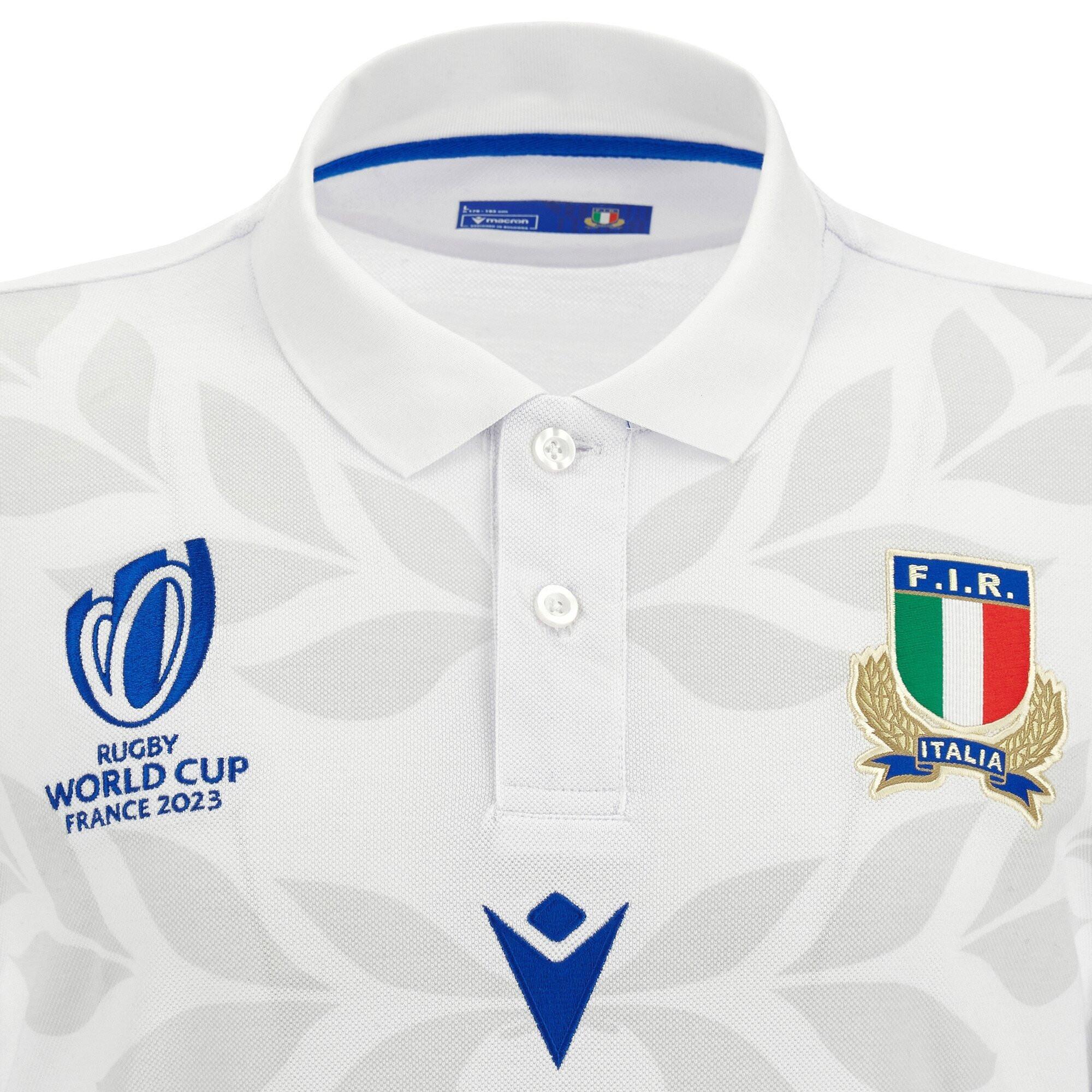 macron  langärmelige auwärttrikot italie rwc 2023 