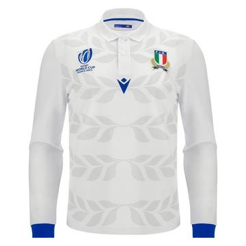 langärmelige auwärttrikot italie rwc 2023