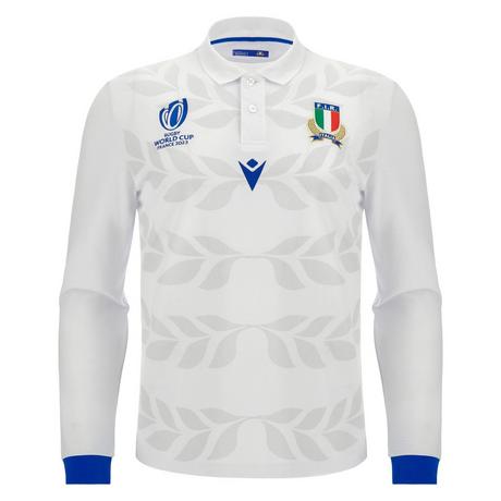 macron  langärmelige auwärttrikot italie rwc 2023 