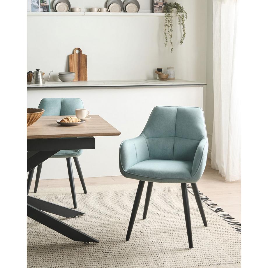 Beliani Set di 2 sedie da pranzo en Lino sintetico Scandinavo TIRANO  