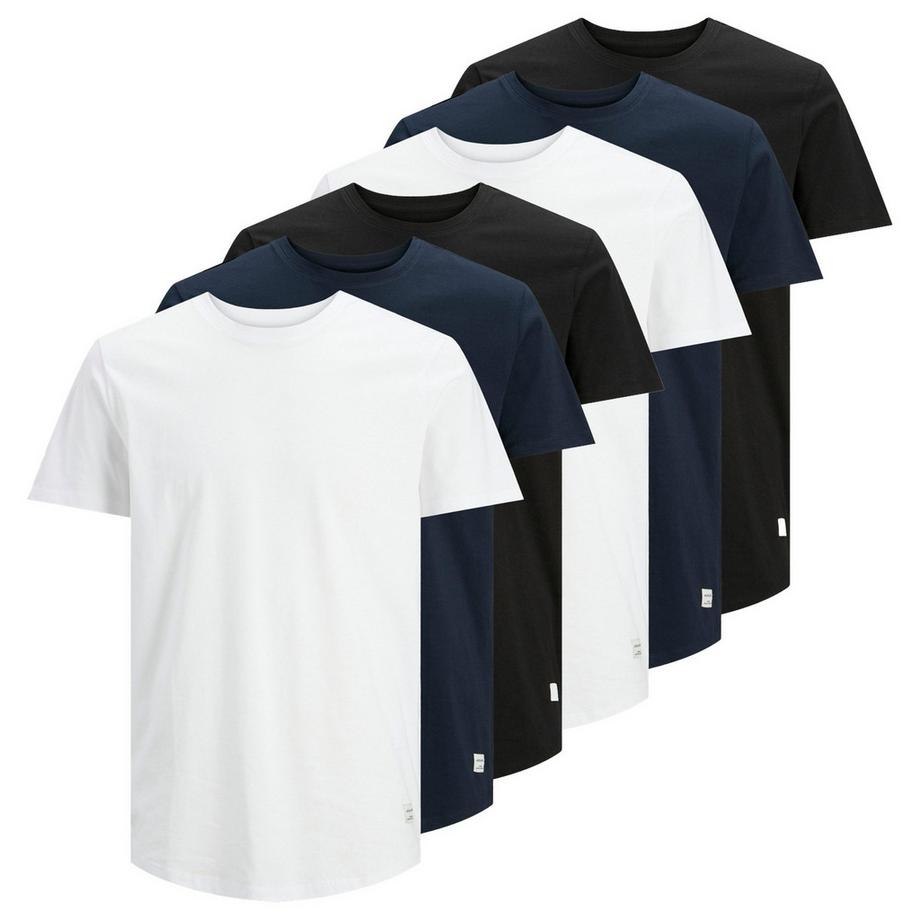 Maglietta Uomini Confezione da 6 Vestibilità confortevole-JJENOA TEE 6PK