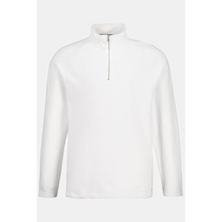 JP1880  Felpa polo da tennis con collo alto, zip e maniche lunghe raglan 