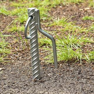 Pricenet  Ancrage au sol 41cm avec crochet et anneau 