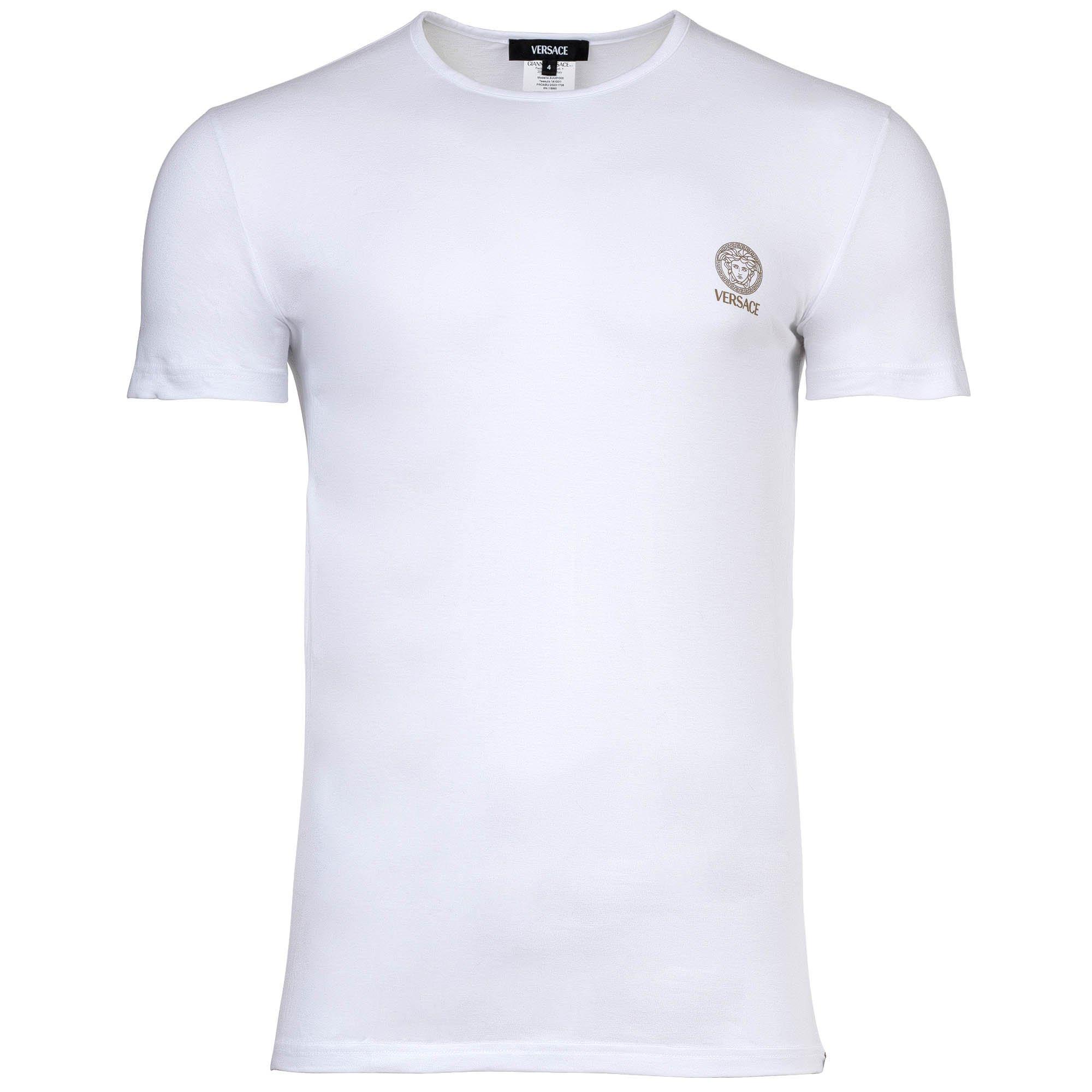 VERSACE Topeka Bi-Stretch Cotton Organic New Logo Figurbetontes T-Shirt 2er Pack  
