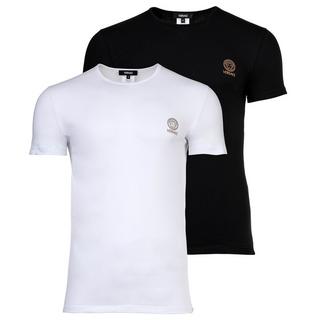 VERSACE Topeka Bi-Stretch Cotton Organic New Logo Figurbetontes T-Shirt 2er Pack  