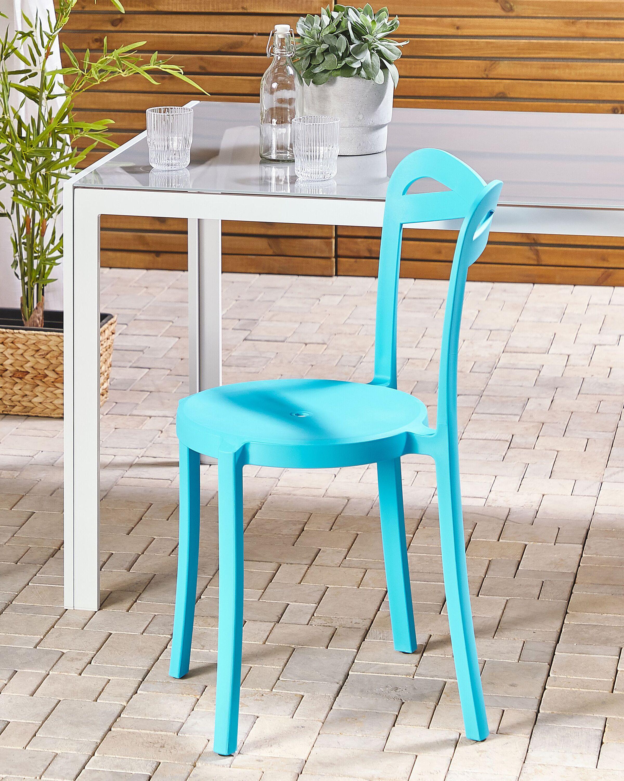 Beliani Set mit 2 Stühlen aus Kunststoff Modern CAMOGLI  