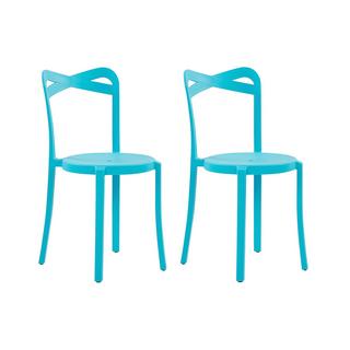 Beliani Lot de 2 chaises en Matière synthétique Moderne CAMOGLI  