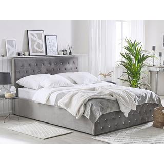 Beliani Bett mit Lattenrost aus Samtstoff Modern AMIENS  