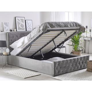 Beliani Bett mit Lattenrost aus Samtstoff Modern AMIENS  